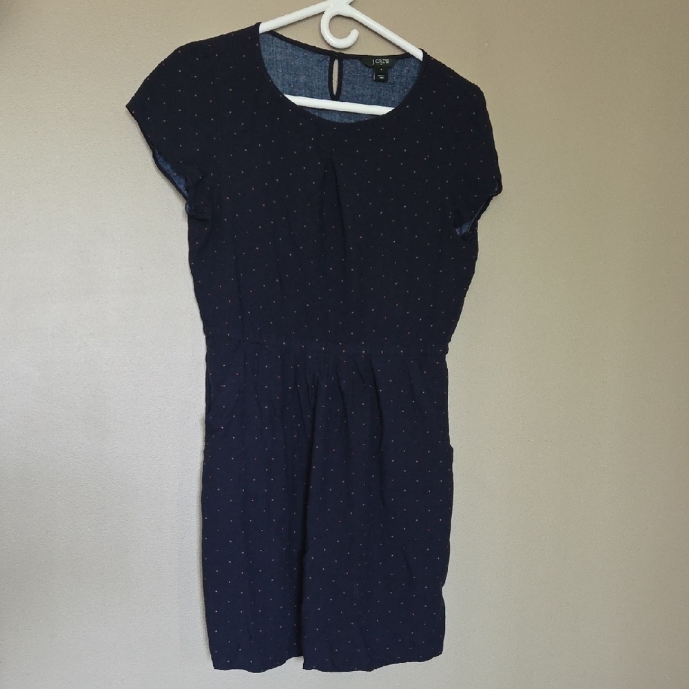J. Crew Blue Sheath Mini Dress Cap Sleeve Crew Neck💥Buy2Get1Free💥